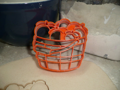 Peach Basket Fruit Picking Orchard Harvest Cookie Cutter Made In USA PR4856