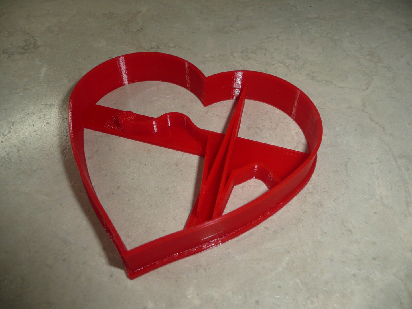 Heart with Heartbeat Detail Love Healthcare Cookie Cutter Made In USA PR4924