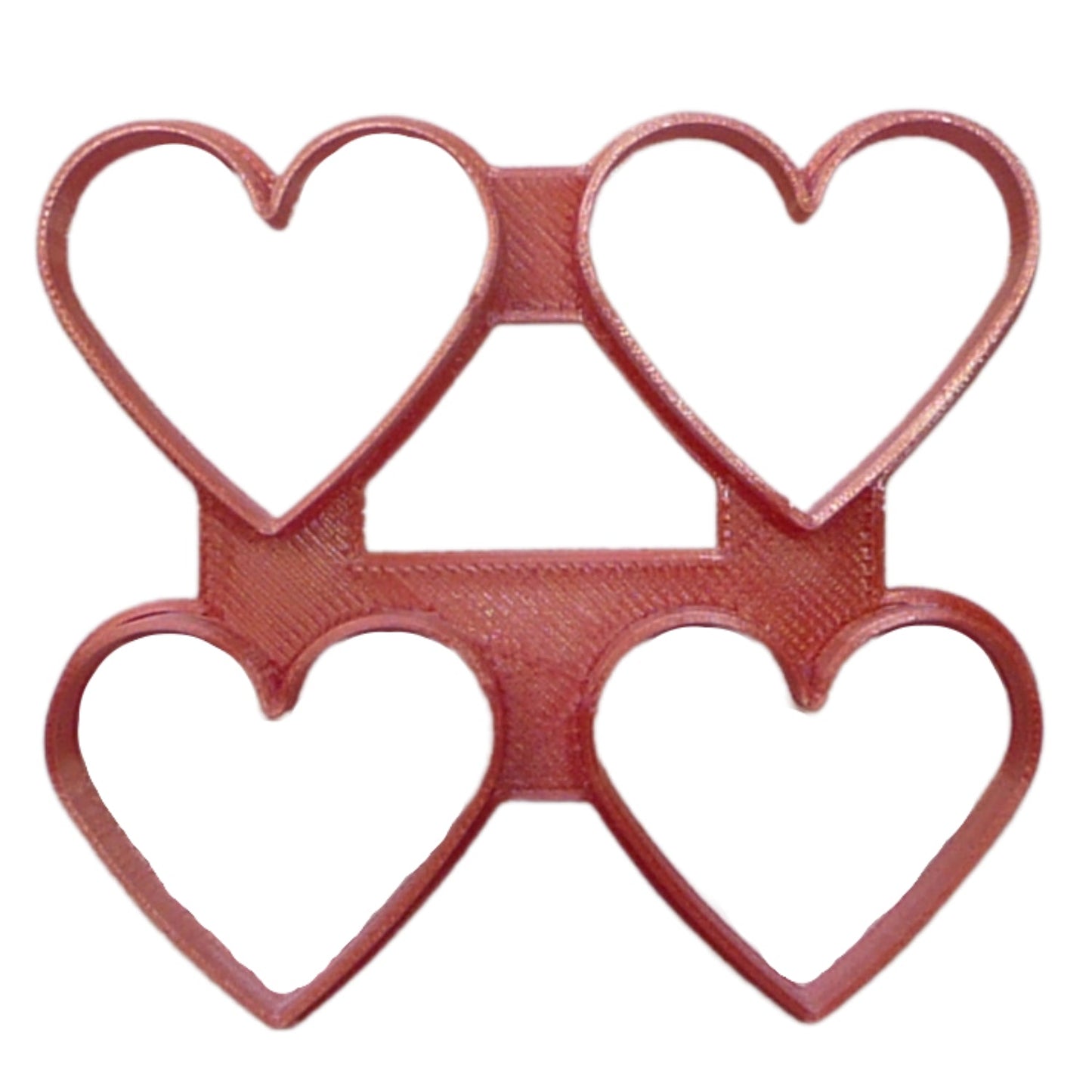 Multi Heart Shape 2x2 Grid 4 Outlines Total Cookie Cutter Made in USA PR4939