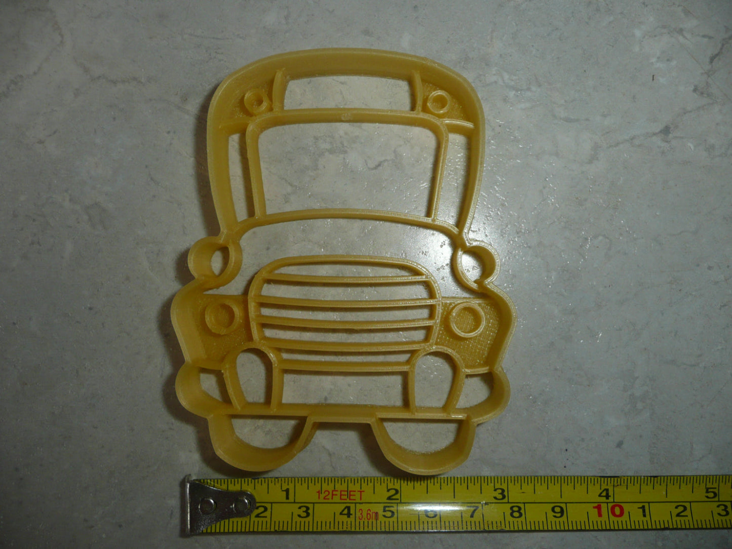 School Bus Front View Cartoon Style Detailed Cookie Cutter Made in USA PR4959