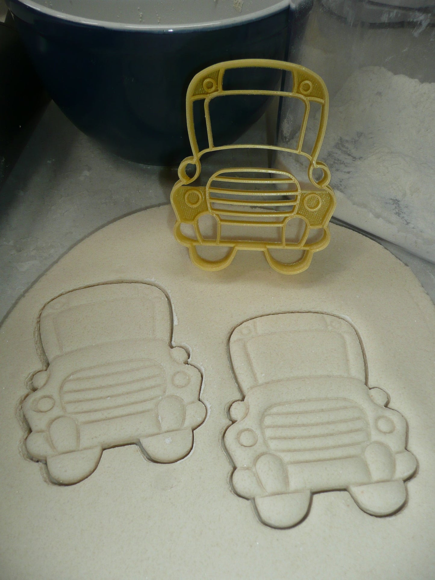 School Bus Front View Cartoon Style Detailed Cookie Cutter Made in USA PR4959