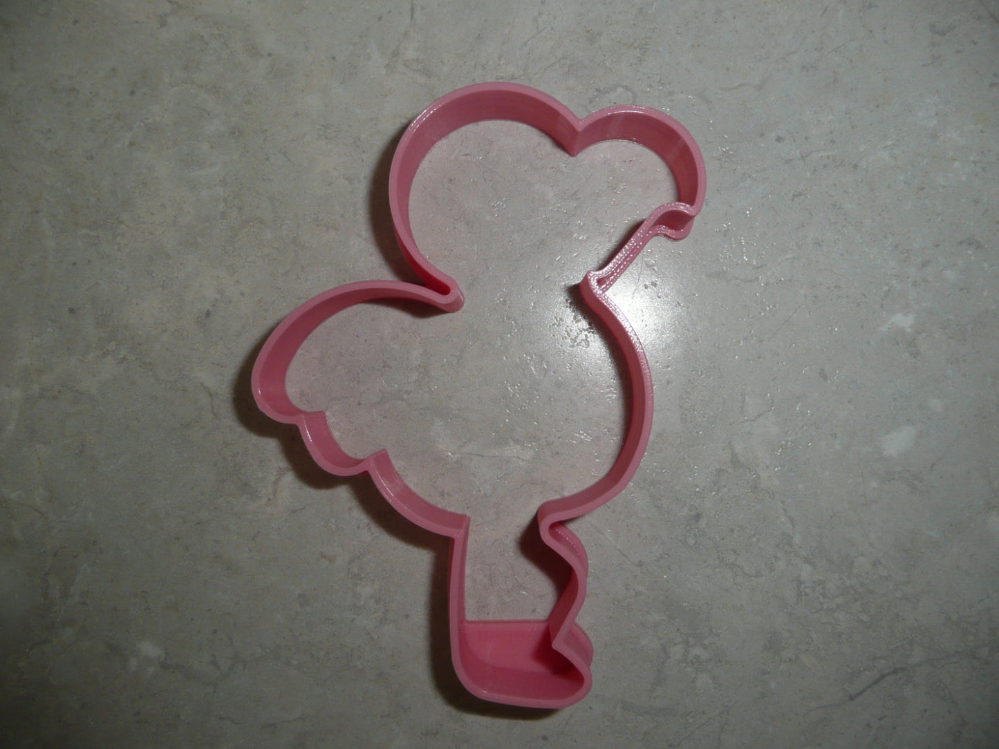 Flamingo On One Leg Pink Water Bird Outline Cookie Cutter Made In USA PR4966