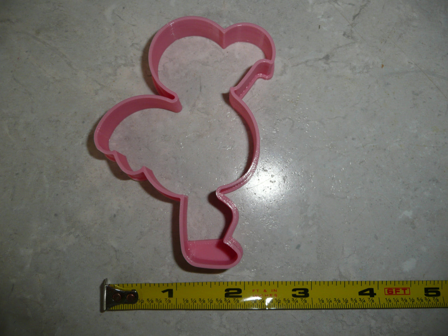 Flamingo On One Leg Pink Water Bird Outline Cookie Cutter Made In USA PR4966