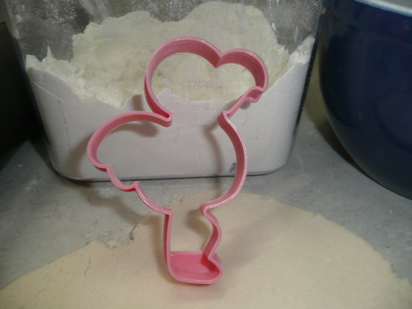 Flamingo On One Leg Pink Water Bird Outline Cookie Cutter Made In USA PR4966