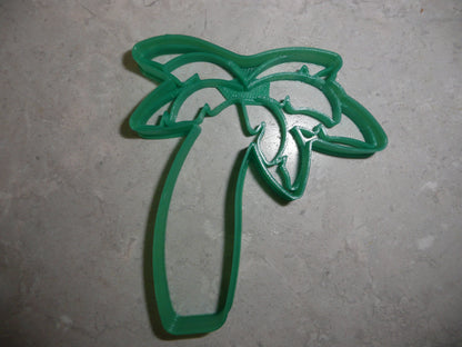 Palm Tree Leaning With Detailed Leaves Tropical Cookie Cutter Made In USA PR4967