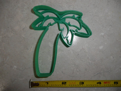 Palm Tree Leaning With Detailed Leaves Tropical Cookie Cutter Made In USA PR4967