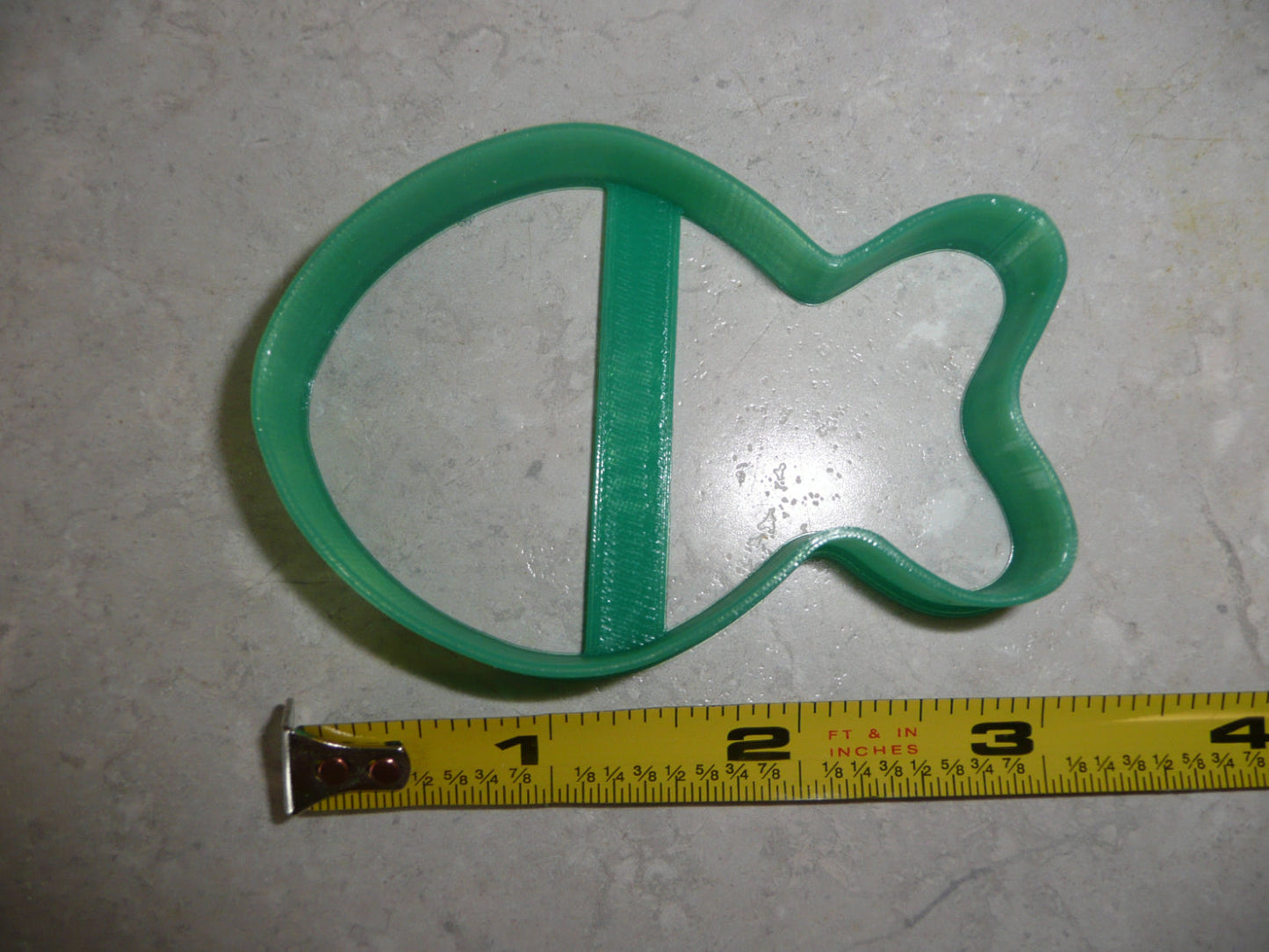 Green Goldfish Cracker 3 Inch Outline Cookie Cutter Made In USA PR4970