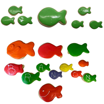 Green Goldfish Cracker 3 Inch Outline Cookie Cutter Made In USA PR4970