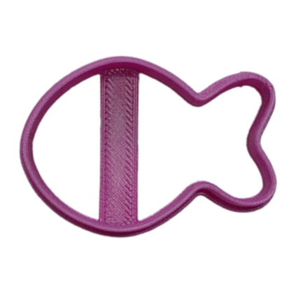 Purple Goldfish Cracker 2 Inch Outline Cookie Cutter Made In USA PR4972