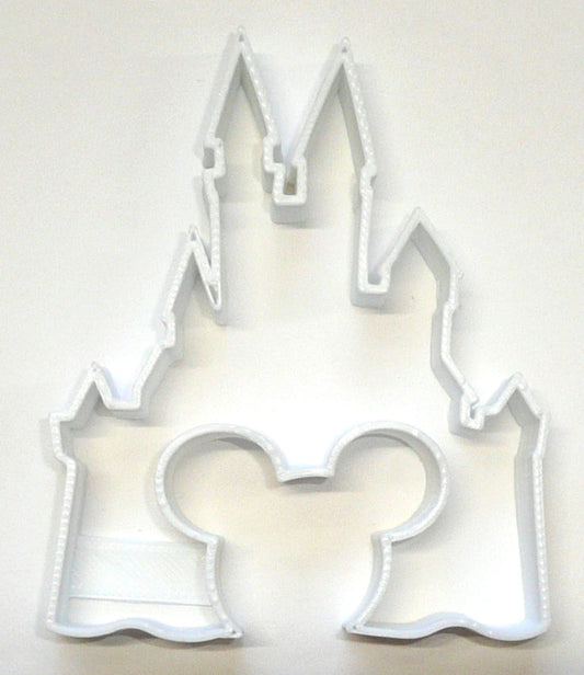 6x Castle with Mickey Fondant Cutter Cupcake Topper Size 1.75" USA FD580