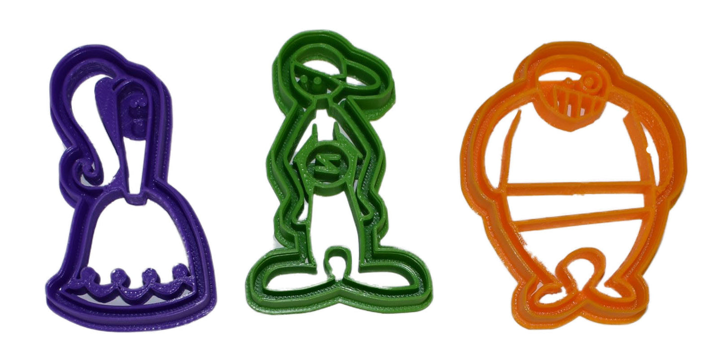Homestar Runner Web Cartoon Set Of 3 Cookie Cutters Made In USA PR649
