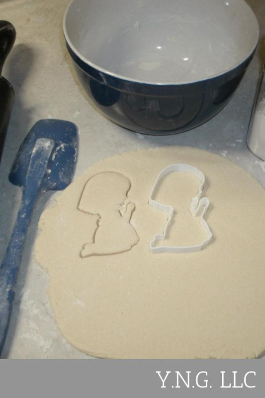 First Communion Girl Holy Eucharist Kneeling Praying Cookie Cutter USA PR677