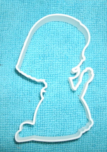 First Communion Girl Holy Eucharist Kneeling Praying Cookie Cutter USA PR677