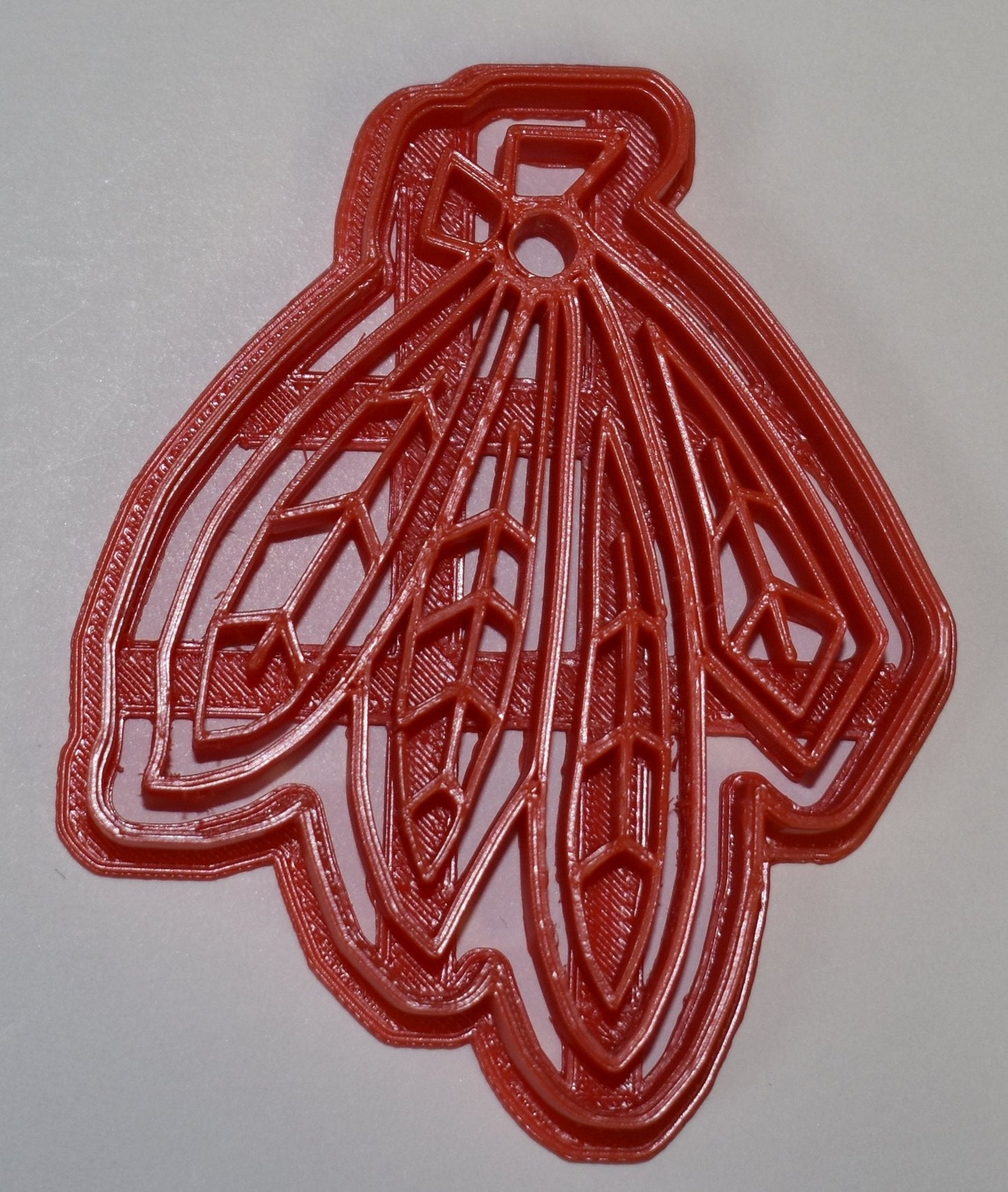 6x Blackhawks Feathers Hockey Fondant Cutter Cupcake Topper Size 1.75" USA FD735