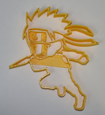 6x Chibi Naruto Fondant Cutter Cupcake Topper Size 1.75" USA FD752