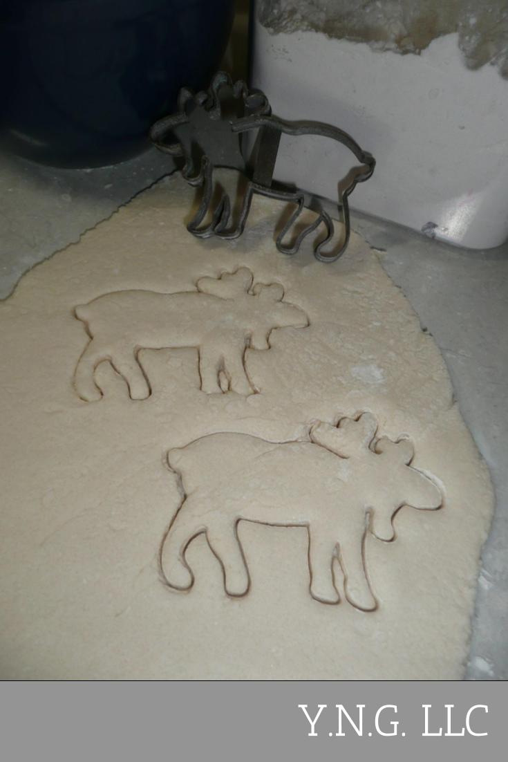 Moose Outline Winter Woodland Animal Cookie Cutter Made In USA PR94