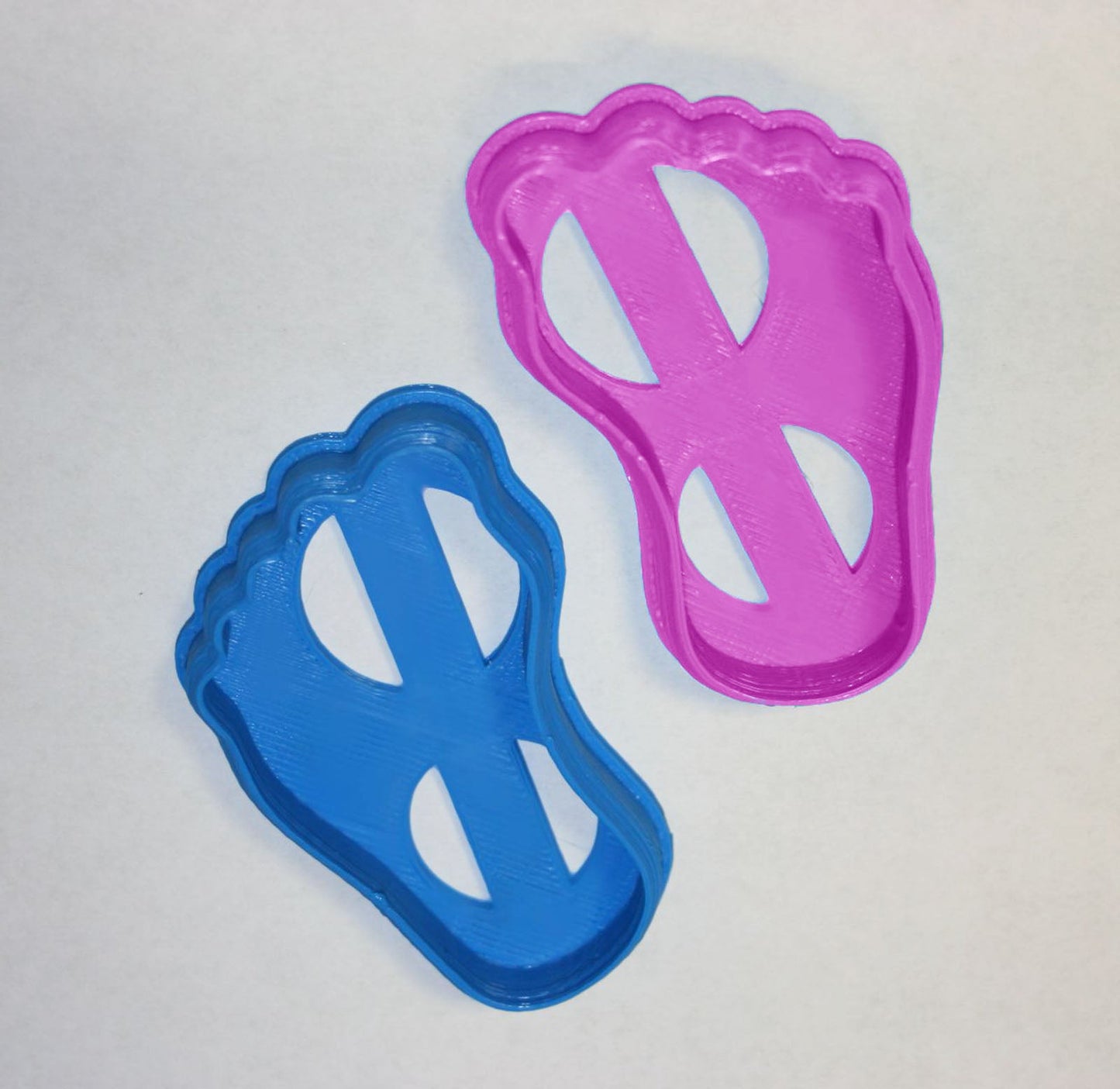 6x Baby Foot Outline Fondant Cutter Cupcake Topper 1.75 IN USA FD76
