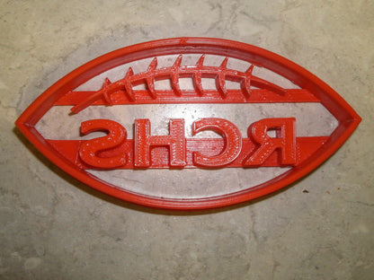 Rensselaer Central RCHS Football Sports Cookie Cutter Made in USA PR692