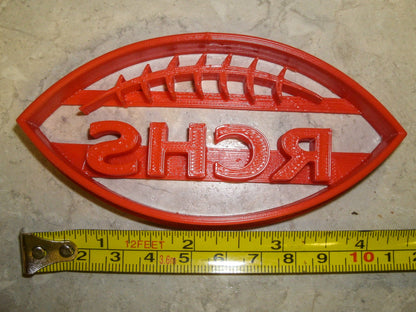 Rensselaer Central RCHS Football Sports Cookie Cutter Made in USA PR692