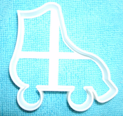 6x Roller Skate Fondant Cutter Cupcake Topper 1.75 IN USA FD694