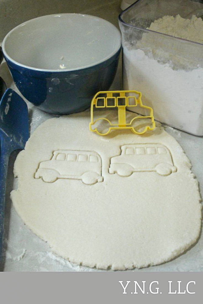 School Yellow Bus Side View Student Transportation Cookie Cutter USA PR837