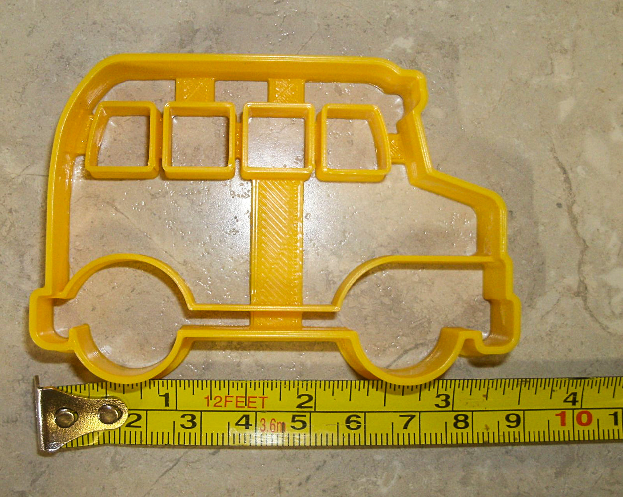 School Yellow Bus Side View Student Transportation Cookie Cutter USA PR837