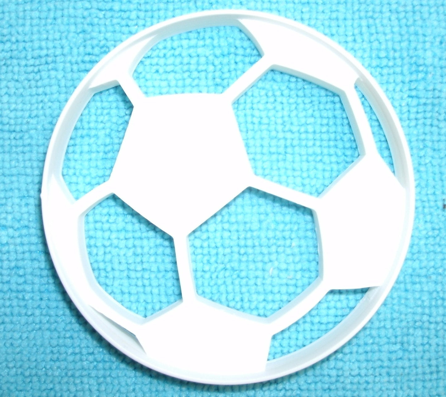 6x Soccer Ball Football Fondant Cutter Cupcake Topper Size 1.75" USA FD698