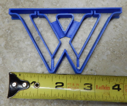 Wellesley College W Letter Symbol Cookie Cutter Made in USA PR2314