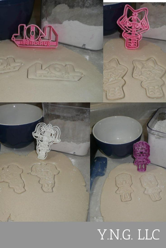 LOL Little Outrageous Littles Surprise Dolls Set Of 4 Cookie Cutters USA PR1264