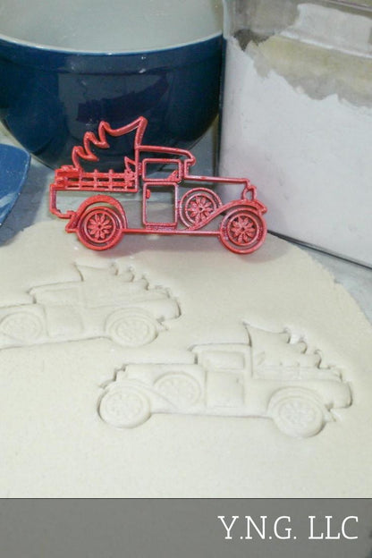 Christmas Tree Hauling Vehicles Holiday Set Of 4 Cookie Cutters USA PR1307