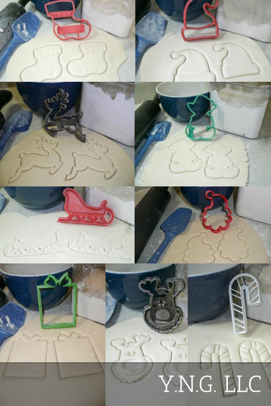Santa Claus North Pole Christmas Holiday Set Of 9 Cookie Cutters USA PR1123