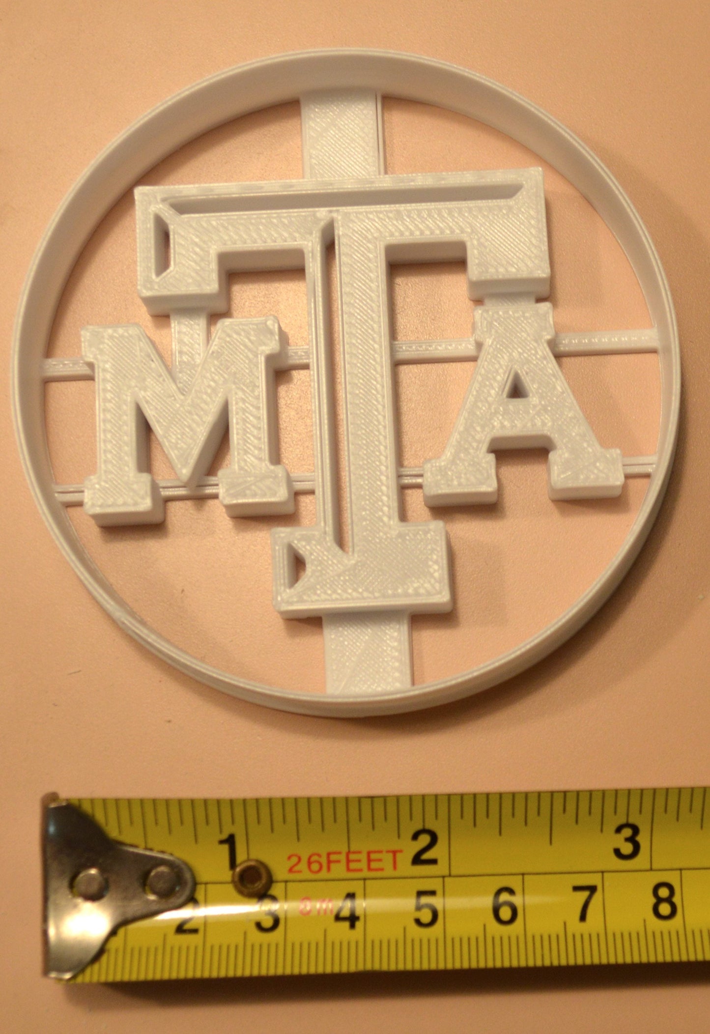 Texas A&M University Imprint in Circle Sports Cookie Cutter Made in USA PR2632