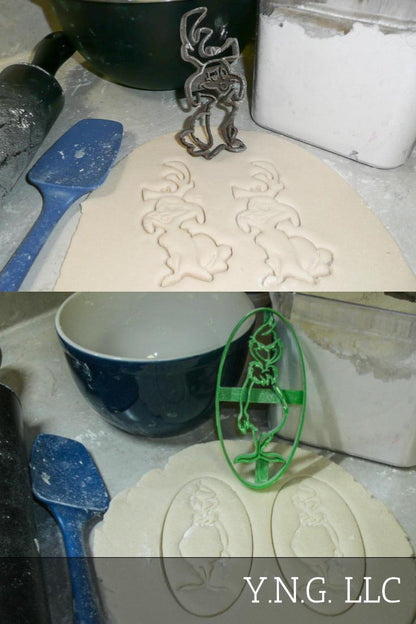 Grinch And Dog Max Dr Seuss Christmas Movie Set Of 2 Cookie Cutters USA PR1118