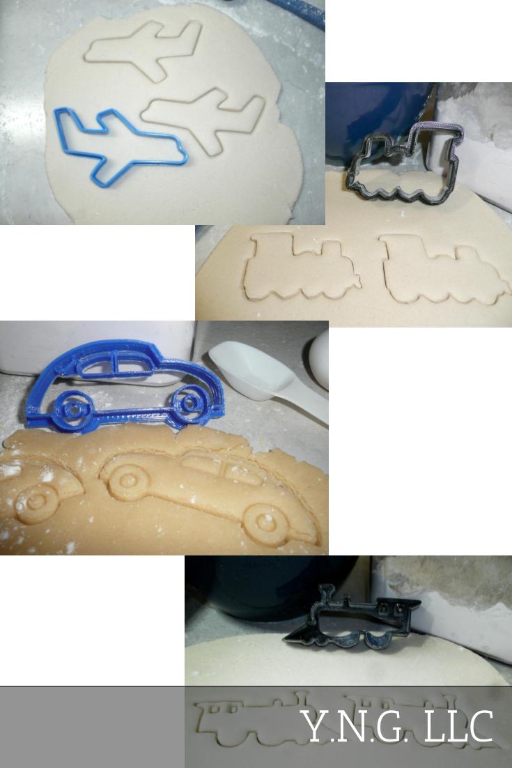Things That Go Planes Trains Cars Set of 4 Cookie Cutters USA PR1031