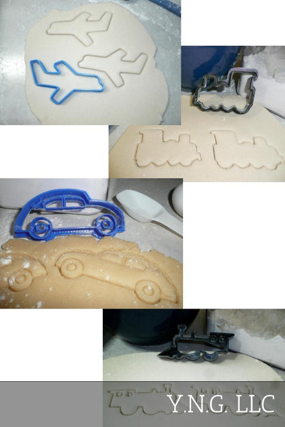 Things That Go Planes Trains Cars Set of 4 Cookie Cutters USA PR1031