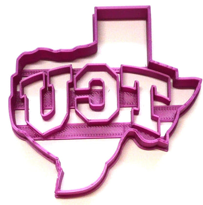 Texas Christian University TCU Letters in State Cookie Cutter USA PR2545