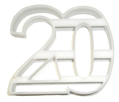 Number 20 Twenty Birthday Anniversary Party Cookie Cutter Made in USA PR108-20