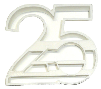 Number 25 Twenty Five Birthday Anniversary Sports Cookie Cutter USA PR108-25