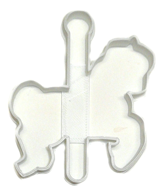 6x Carousel Horse Outline Fondant Cutter Cupcake Topper 1.75 IN USA FD2610