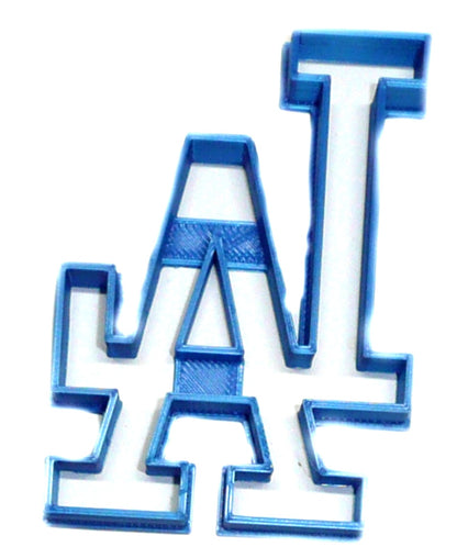 6x Los Angeles LA Dodgers Fondant Cutter Cupcake Topper 1.75 IN USA FD2584