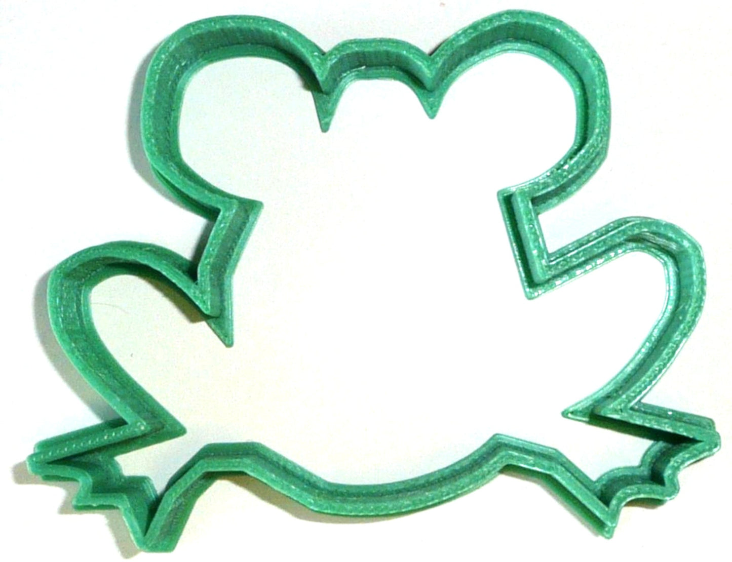 6x Frog Toad Outline Fondant Cutter Cupcake Topper 1.75" USA FD2041