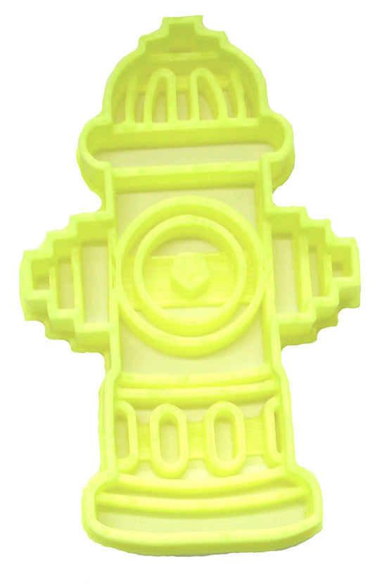 6x Fire Hydrant Water Fondant Cutter Cupcake Topper 1.75" USA FD2384