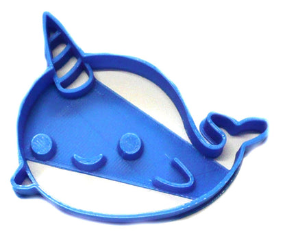 6x Narwhal Mammal Fondant Cutter Cupcake Topper Size 1.75" USA FD2425