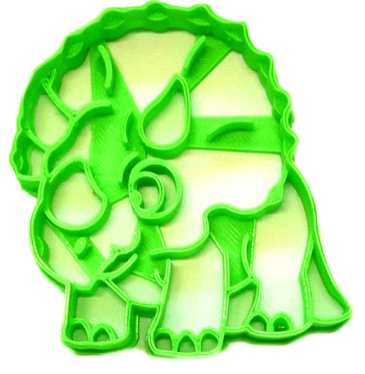 6x Triceratops Dinosaur Fondant Cutter Cupcake Topper 1.75" USA FD2338