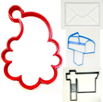 Letter To Santa Claus Mail Christmas List Set Of 4 Cookie Cutters USA PR1543