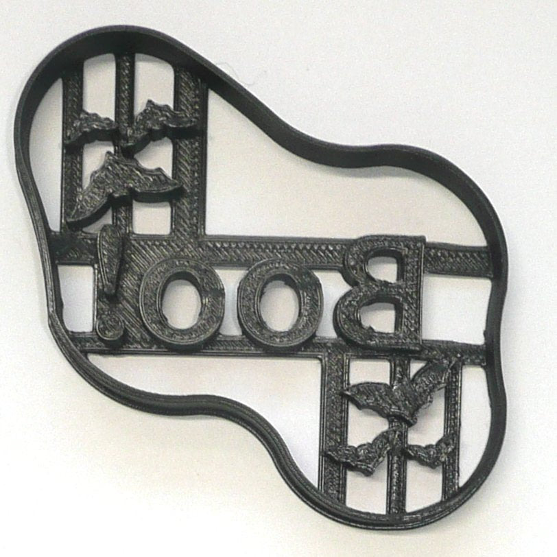 Boo Word With Bats Halloween Scary Font Letters Cookie Cutter USA PR3878