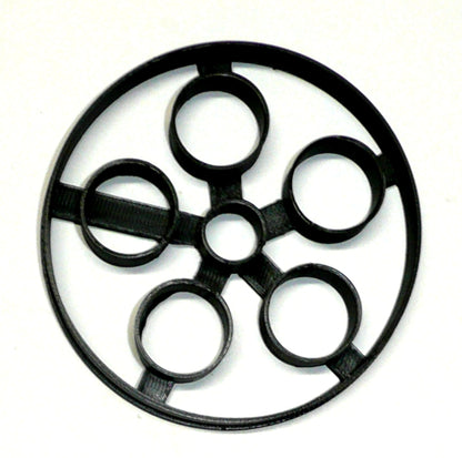 6x Movie Film Reel Fondant Cutter Cupcake Topper 1.75 IN USA FD2873