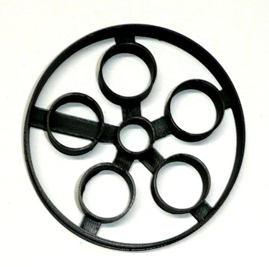 6x Movie Film Reel Fondant Cutter Cupcake Topper 1.75 IN USA FD2873