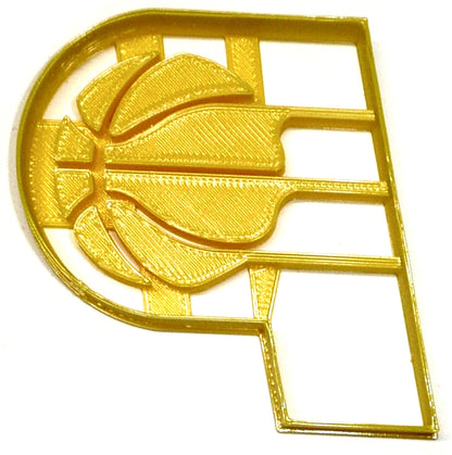 6x Indiana Pacers Fondant Cutter Cupcake Topper 1.75 IN USA FD2720