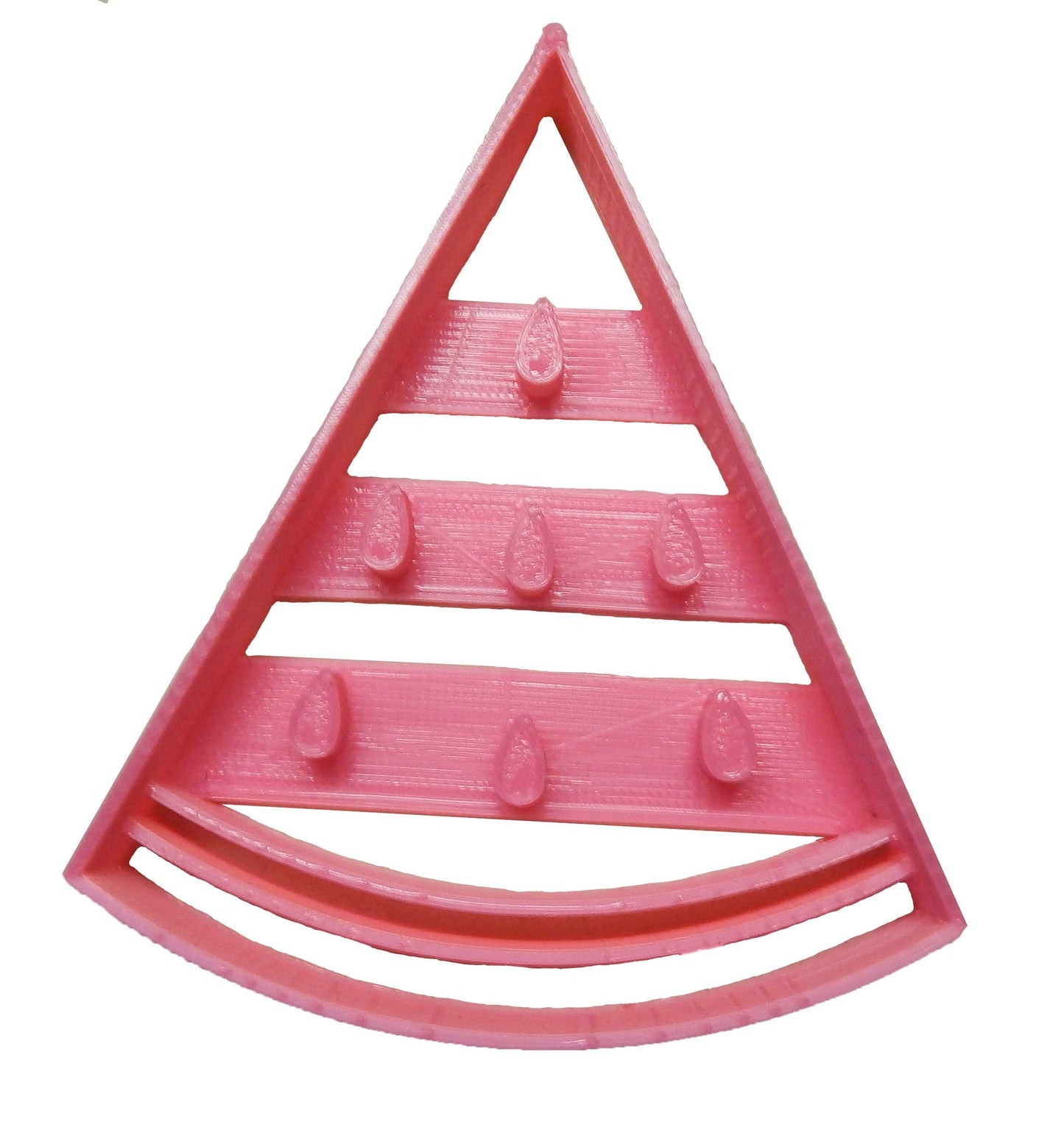 6x Watermelon Slice Fondant Cutter Cupcake Topper 1.75" USA FD2179